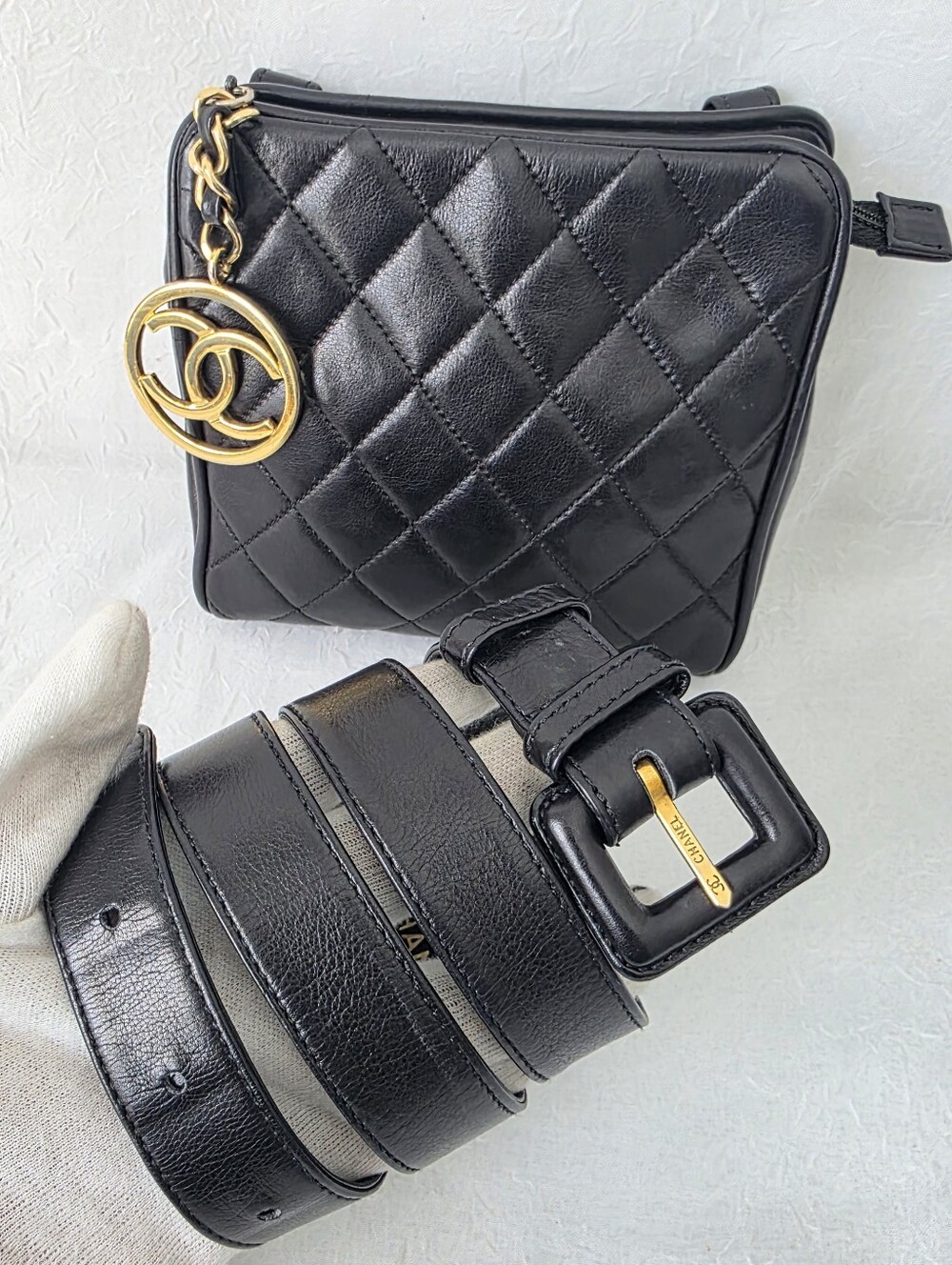Auth Chanel Quilted Lambskin Leather Waist/Belt Bag - Picture 7 of 11